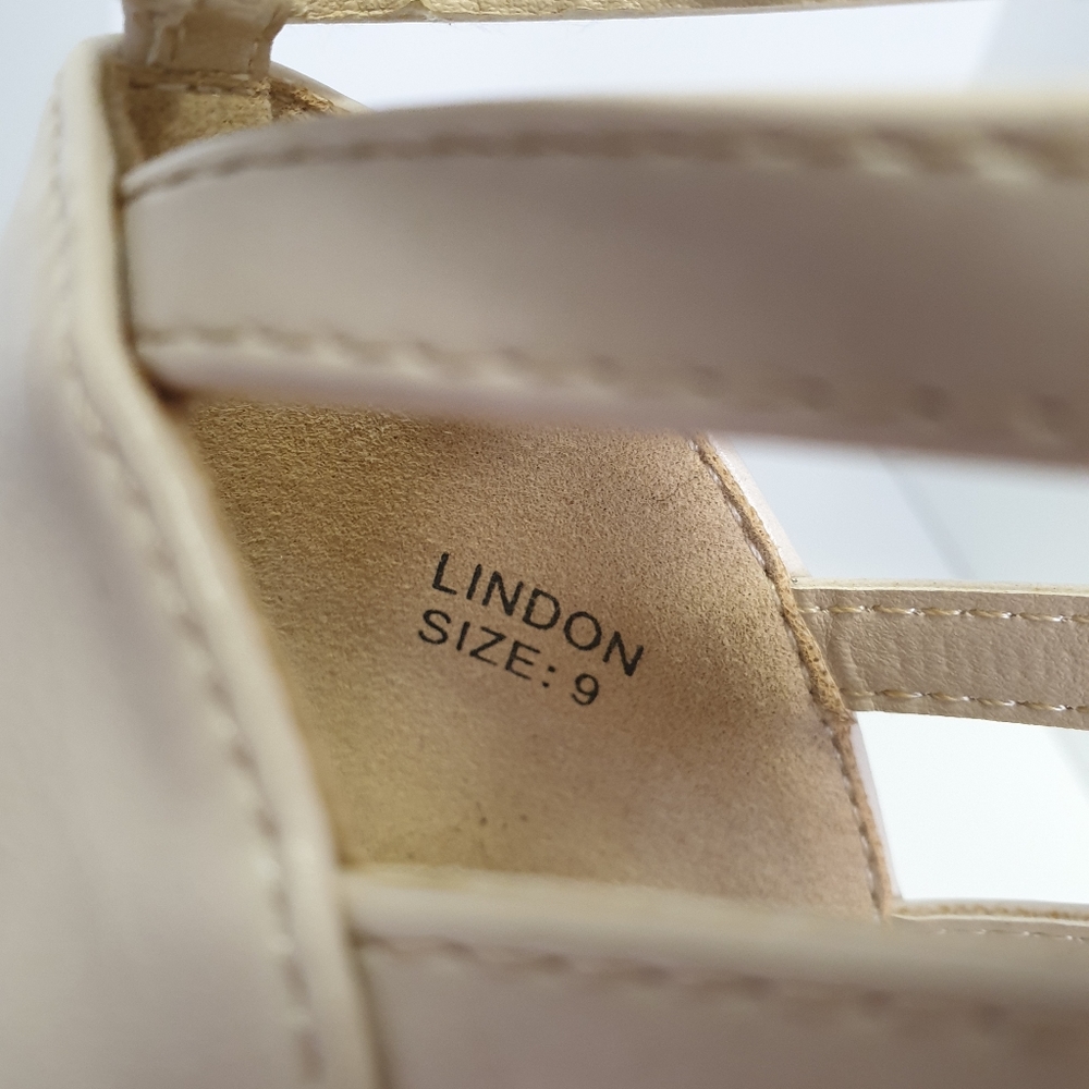 Novo Lindon Nude Strappy Heels Sz 9 - Picture 3 of 6